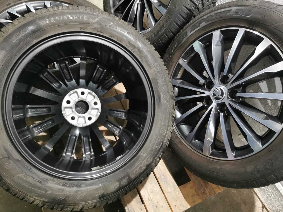 Jante Originale Skoda Kodiaq . R 18 cu anvelope de iarna
