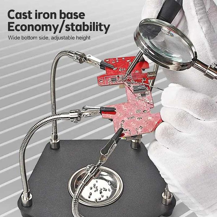 Държач за платки TE-806 със скоби за ремонт на електроника