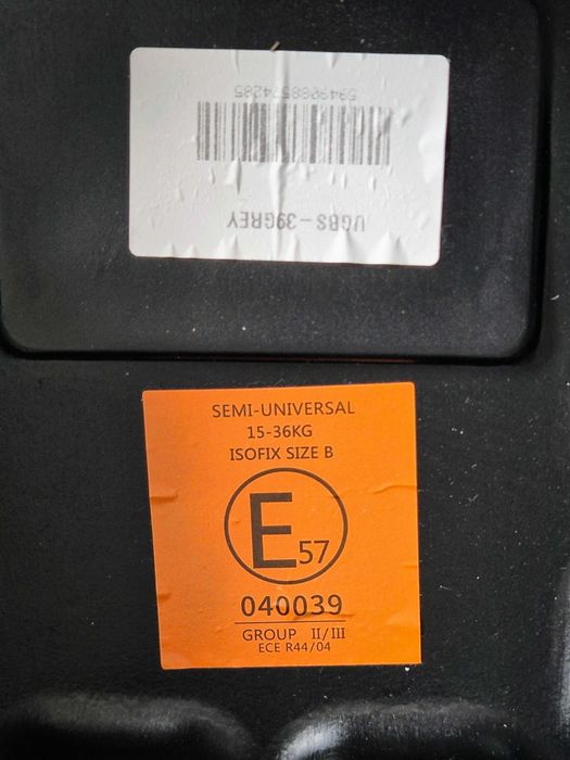 Înălțător auto ISOFIX U-Grow UGBS-39GREY 15–36 kg, gri
