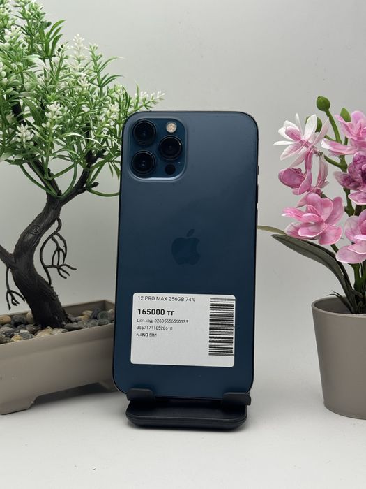 iphone 12pro max 256gb/74%  айфон 12про макс 256гб/74%