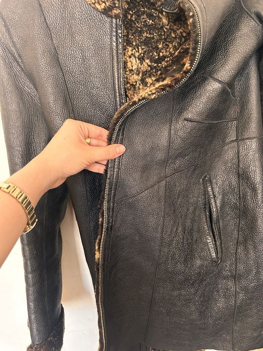 Кожаная куртка с утеплением