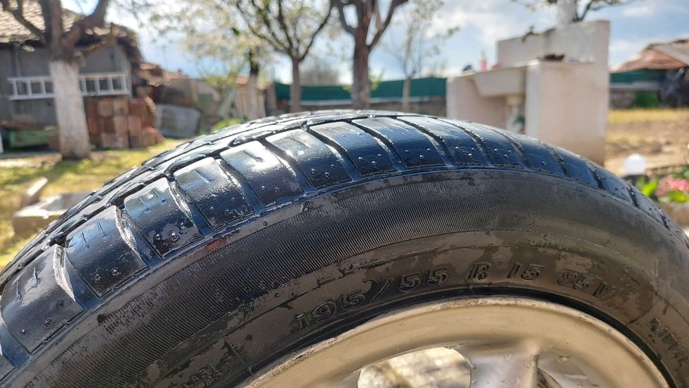 летни гуми с джанти R15 , 5X100 , 195X55 , firestone , стават за фолксваген голф 3