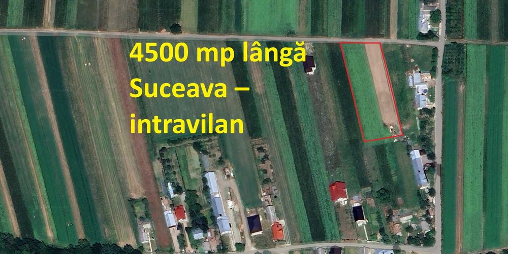 Teren intravilan 4500 mp lângă Suceava (Bosanci/Udești) – investiție / construcție