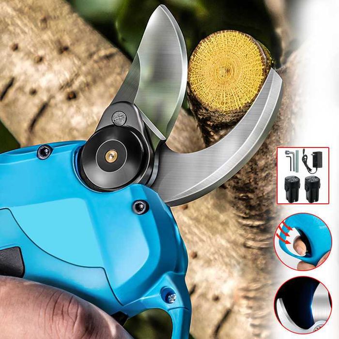 Лозарска ножица за рязане на лозови пръчки безчеткова на батерии 36V