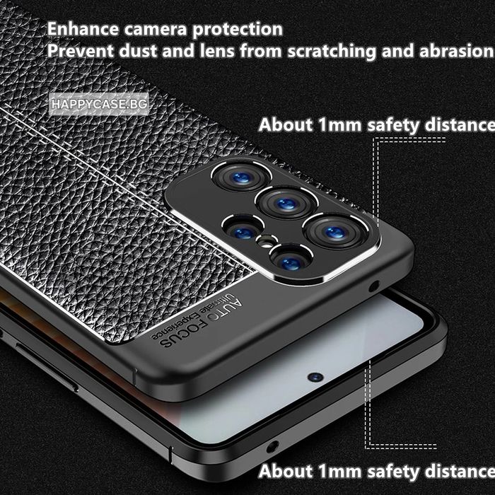 AUTOFOCUS кейс гръб кожена шарка за Samsung Galaxy S25 S24 S23 / Ultra / FE