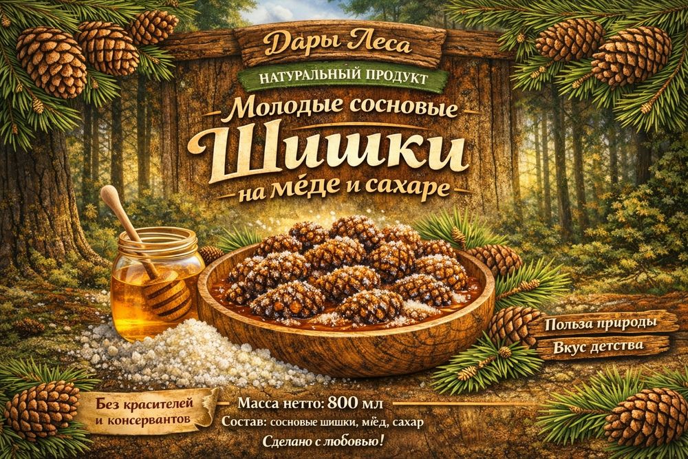 Продам сироп из сосновых шишек