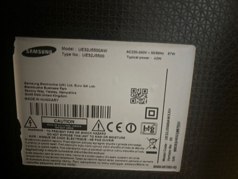 Smart Tv Samsung Full HD 32 UE32J5500 WiFi, YouTube, Netflix
