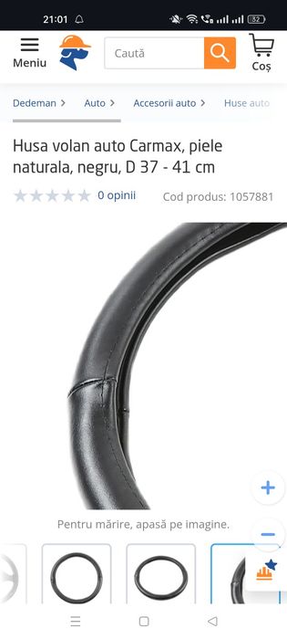 Husa volan - piele naturală - 37-41 cm Diametru