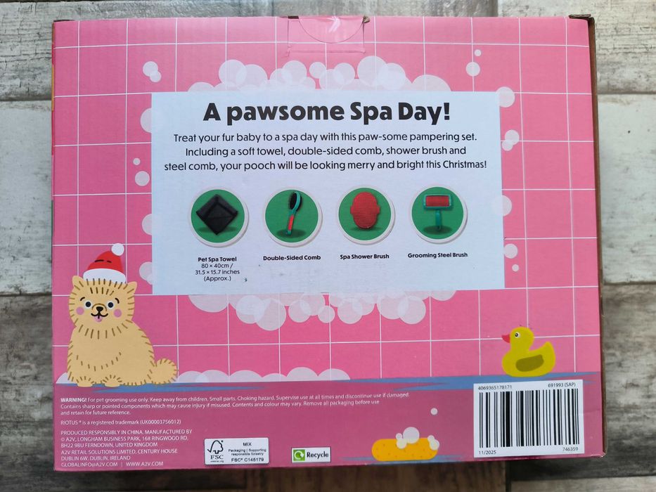Празничен спа/spa комплект за домашни любимци - SANTA PAWS PET SPA