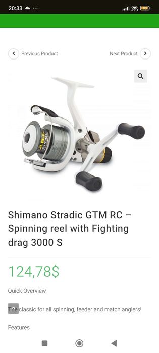 Mulineta Shimano Stradic 3000S