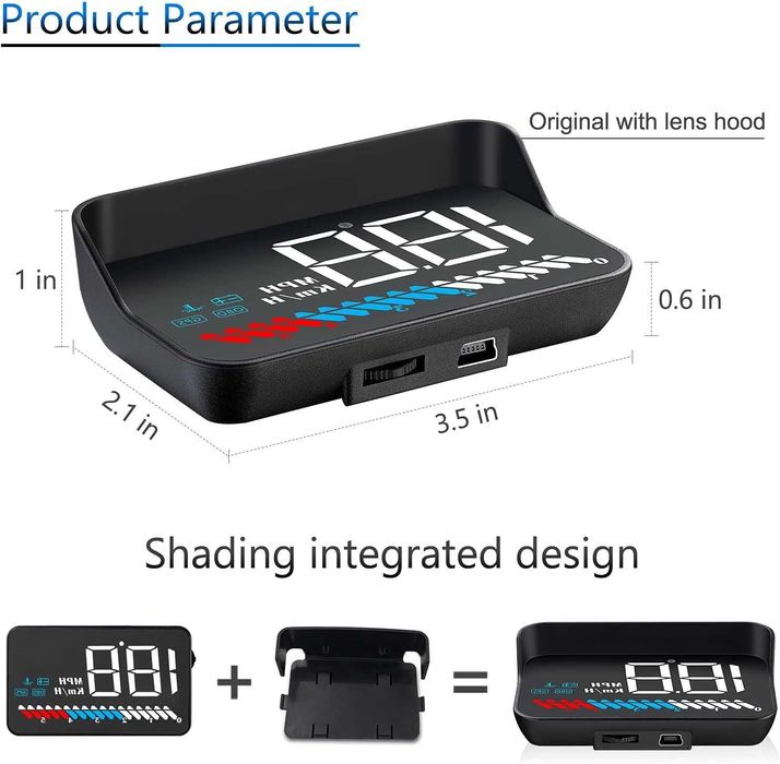 M7 Car HUD Head Up Display – OBD2 / GPS смарт дисплей за автомобил с проекция на предното стъкло