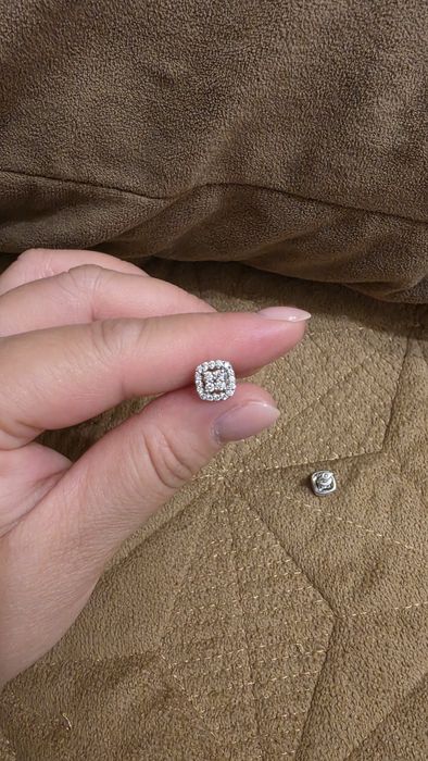 Серьги серебряные с бриллиантами