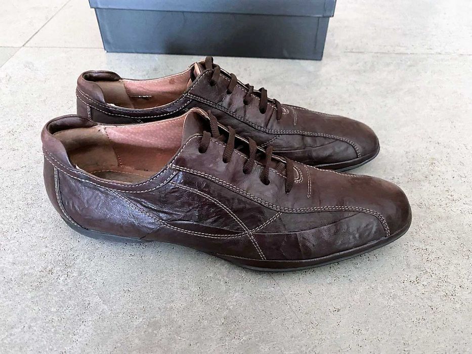 Мъжки обувки Bata, номер 44, тъмно кафяви, естествена кожа