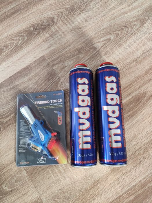Cap arzator piezoelectric pentru butelie spray + Butelie Gaz 570ml , Aprinzator Carbuni Gratar Camping etc