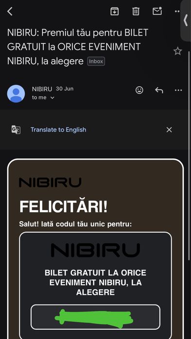 Bilet la ORICE festival Nibiru,la alegere