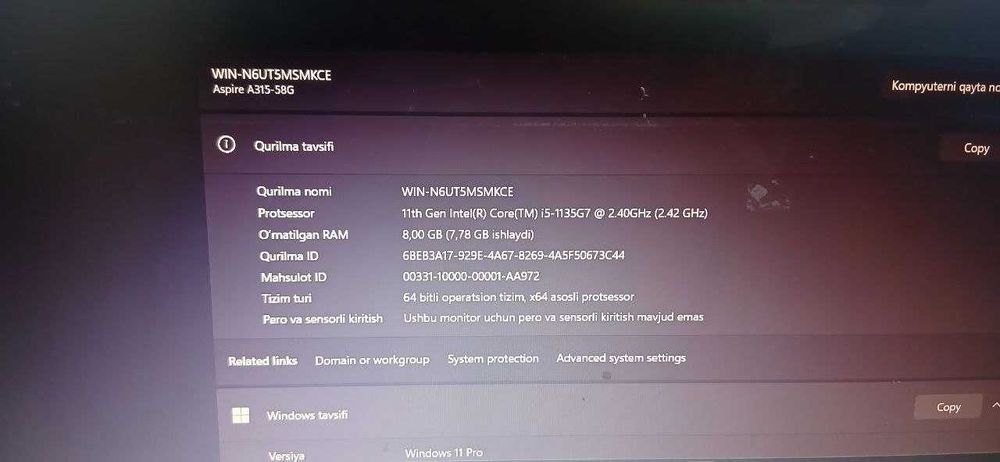 Продается Ноутбук ASER Aspire3