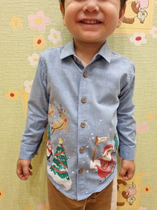 Новогодняя рубашка для мальчика
