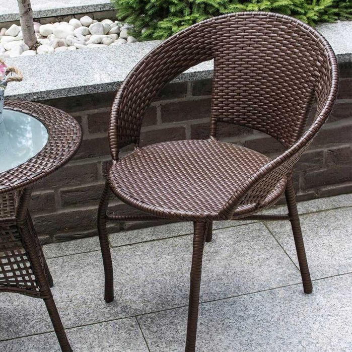 Градински ратанов комплект – 2 стола с маса,подходящи и за тераса,балкон