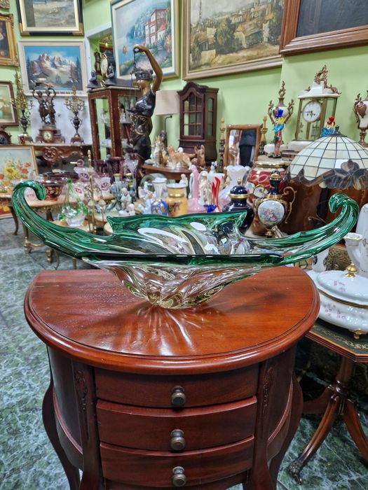 Топ- Уникална антикварна кристална купа  Мурано