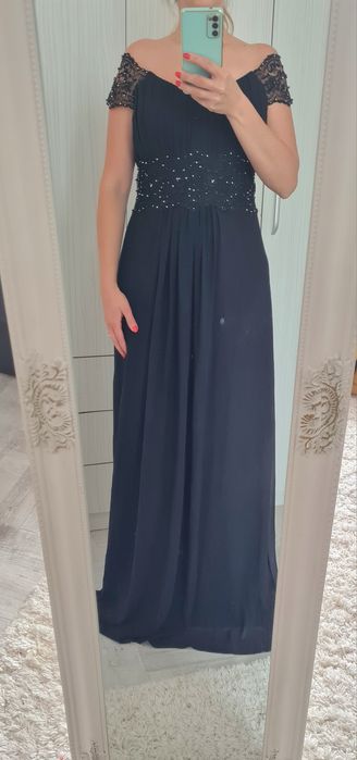 Rochie neagră lunga de seara damă mărimea M
