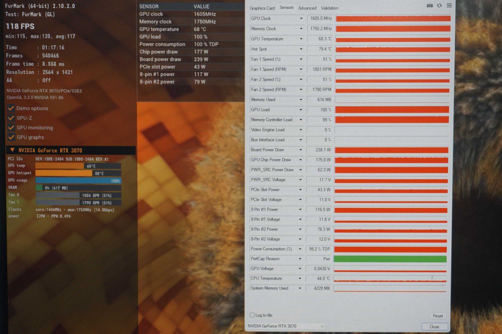 RTX 3070 8GB Gainward Phoenix GS GPU Nvidia видеокарта/ вкл. ДДС