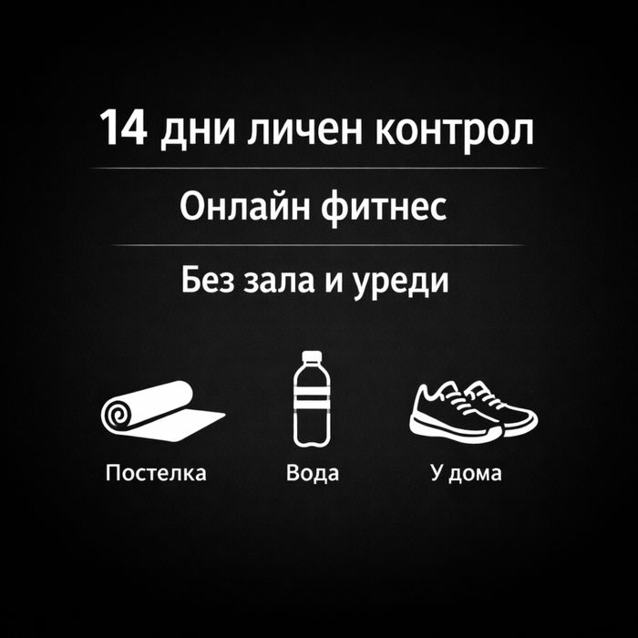 Онлайн фитнес + личен контрол ( без зали )
