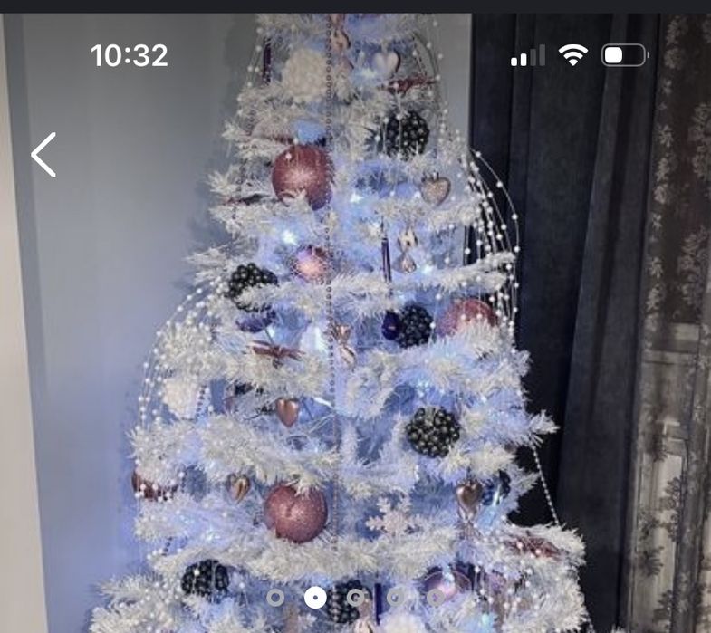 Brad artificial alb inaltime 1.80