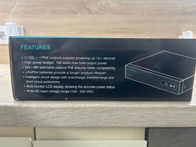 Marsriva KP7 Pro – UPS DC 100W, LiFePO₄ 76,8Wh, Gigabit PoE