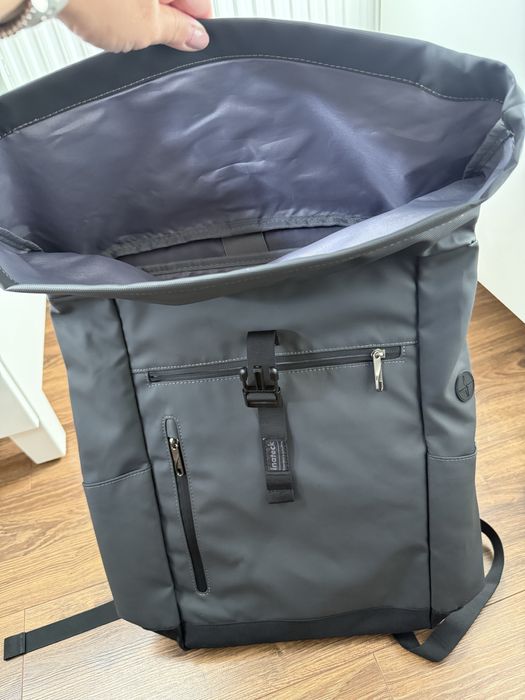 INATECK Rucsac rolltop impermeabil extensibil 50x40 cm laptop 17” gri