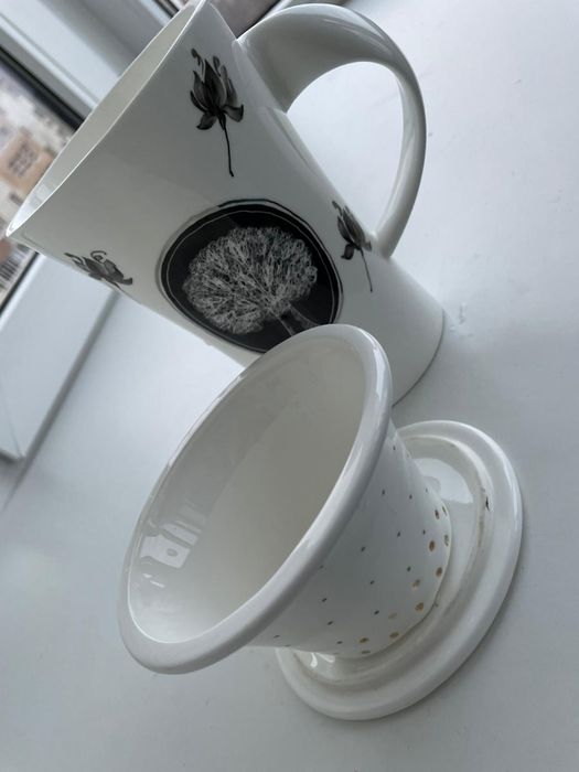 Cana mare ceai Wagner portelan pictat manual bone china