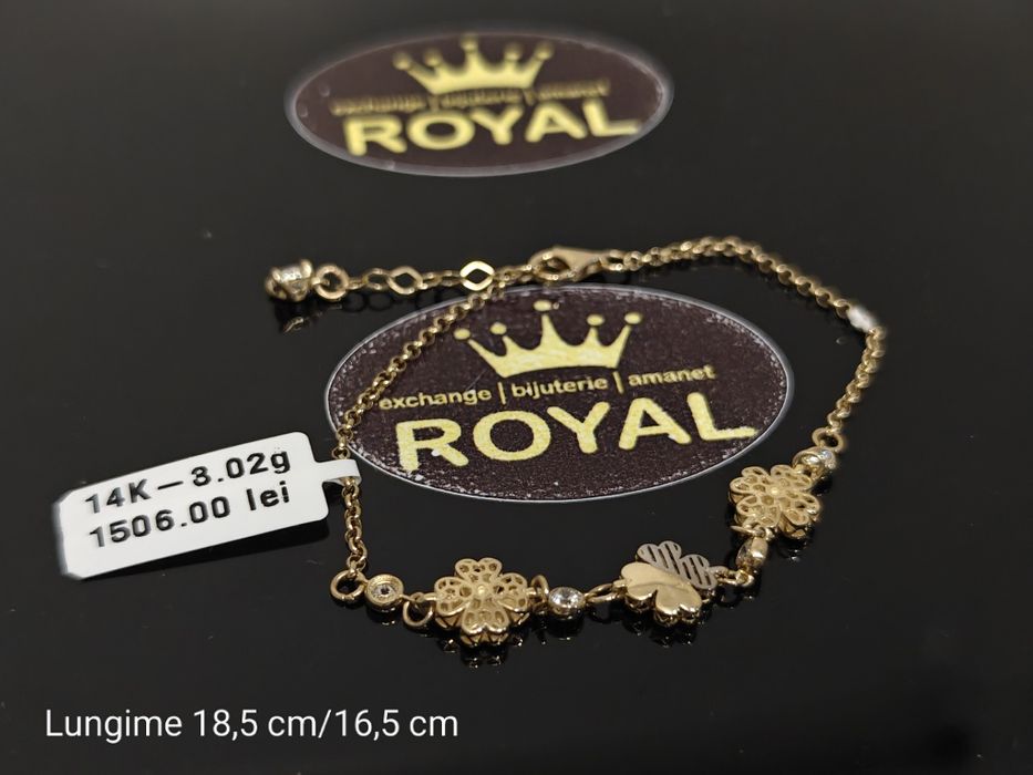 Bijuteria Royal: Brățară aur 14k/3.02 gr