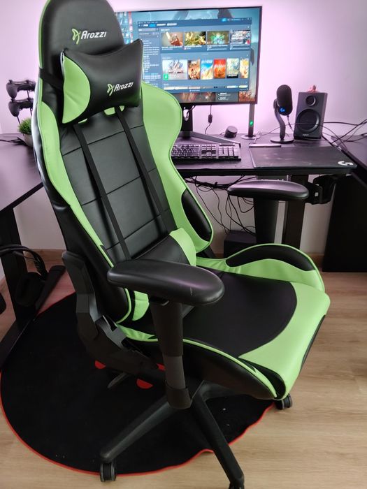 Arozzi Verona V2 Gaming стол – черен/зелен