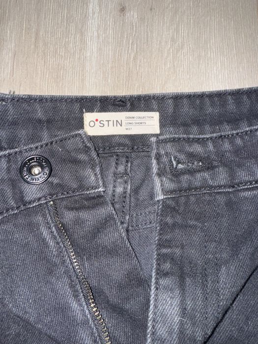 черные джинсовые шорты бермуды O’STIN (W27)