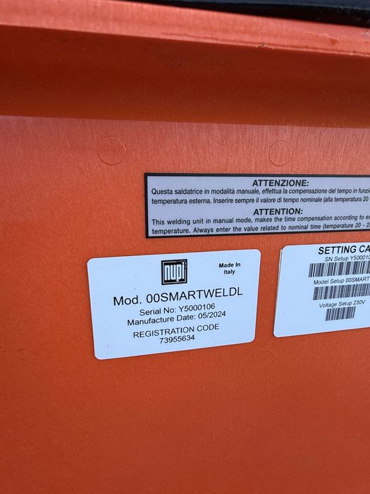 Aparat de sudura prin electrofuziune Nupi italian( Ritmo )cu aplicatie