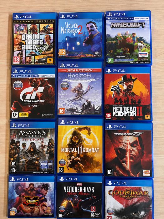Продам комплект игр для PlayStation 4 (PS4)