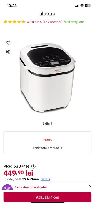 Mașină de făcut pâine Tefal – ca nouă