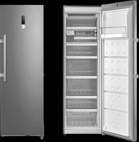 Midea MDRU385FZE46: Морозильник и Холодильник 2-в-1 (No Frost, 280 л)