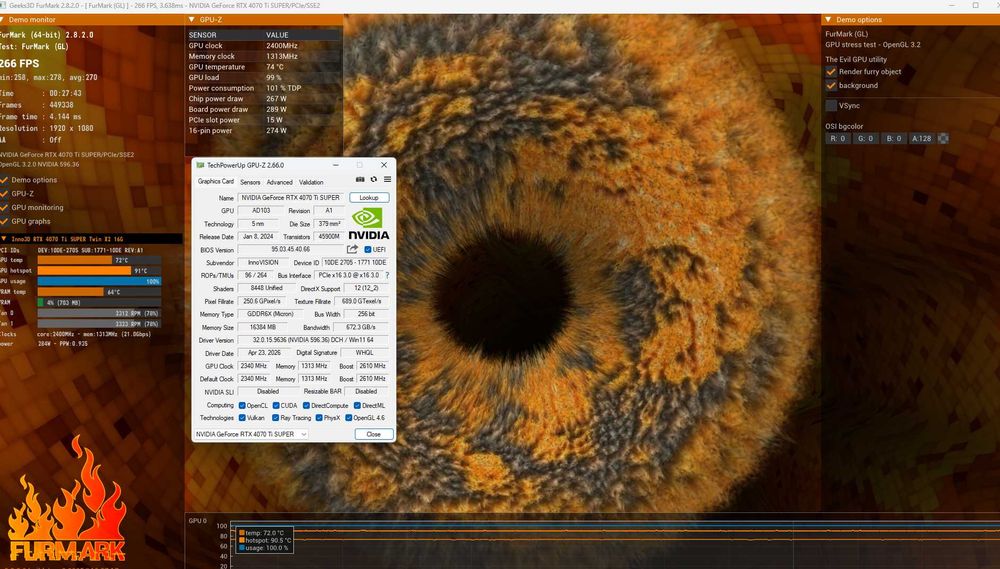 Видео Карта Inno3D RTX 4070Ti SUPER Twin X2 16GB GDDR6X
