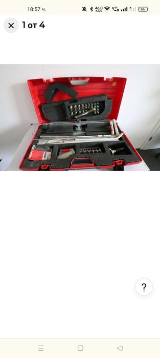 Set-накрайници  за пистолет за изпитване на връзките на армировката.