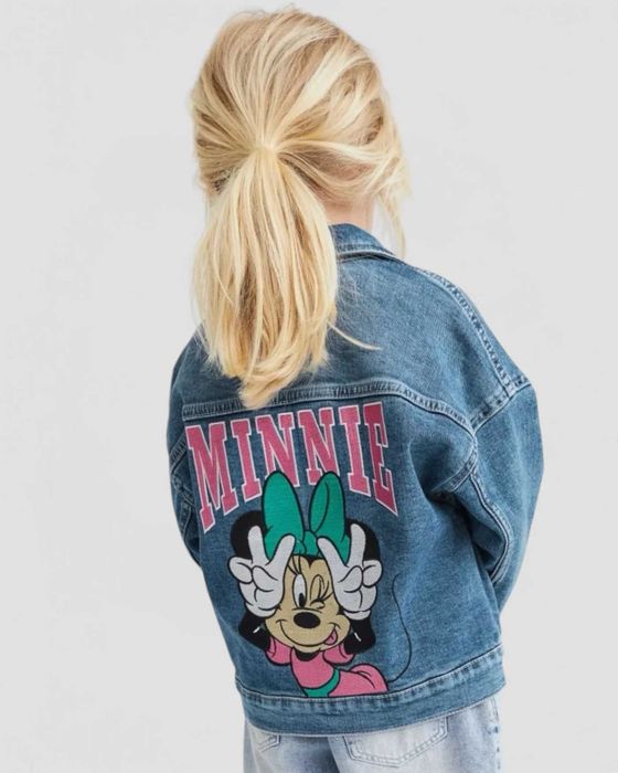 Дънково яке Мини Маус H&M 9-10 години - леко уголемено
