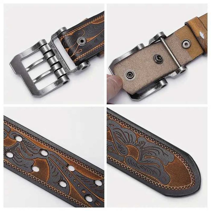 Кожаный ремень Bison Denim