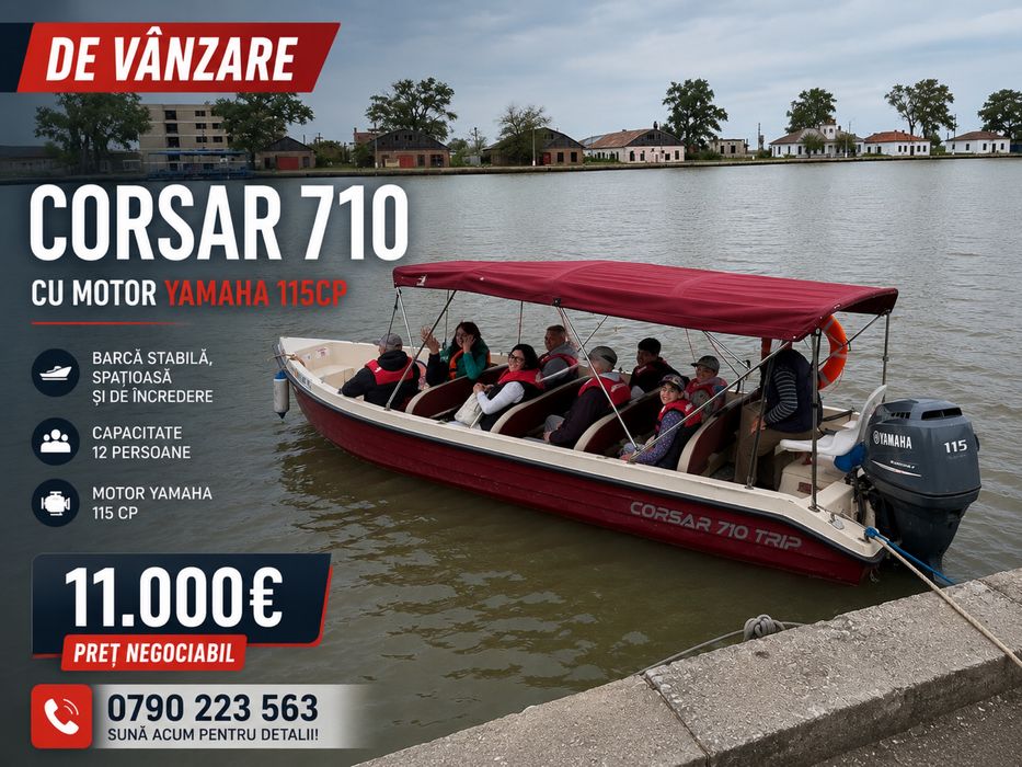 Barca Corsar 710Trip cu Yamaha 115cp