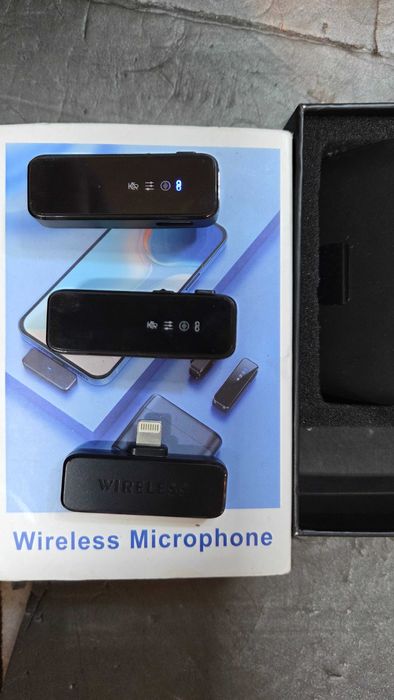 Set 2 microfoane lavaliera wireless pentru telefon