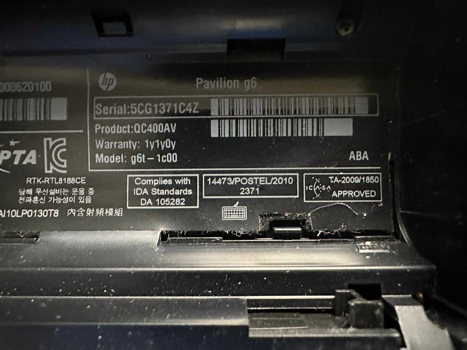 Hp Pavilion G6 Pentru Piese