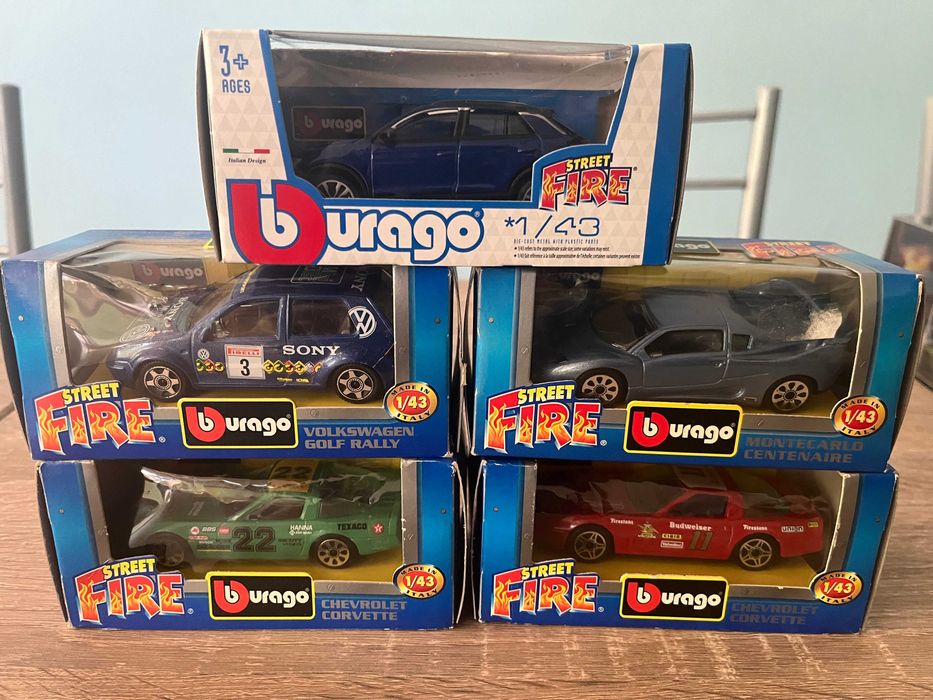 Метални колички в мащаб 1:43 (Atlas, Bburago, Hot Wheels)