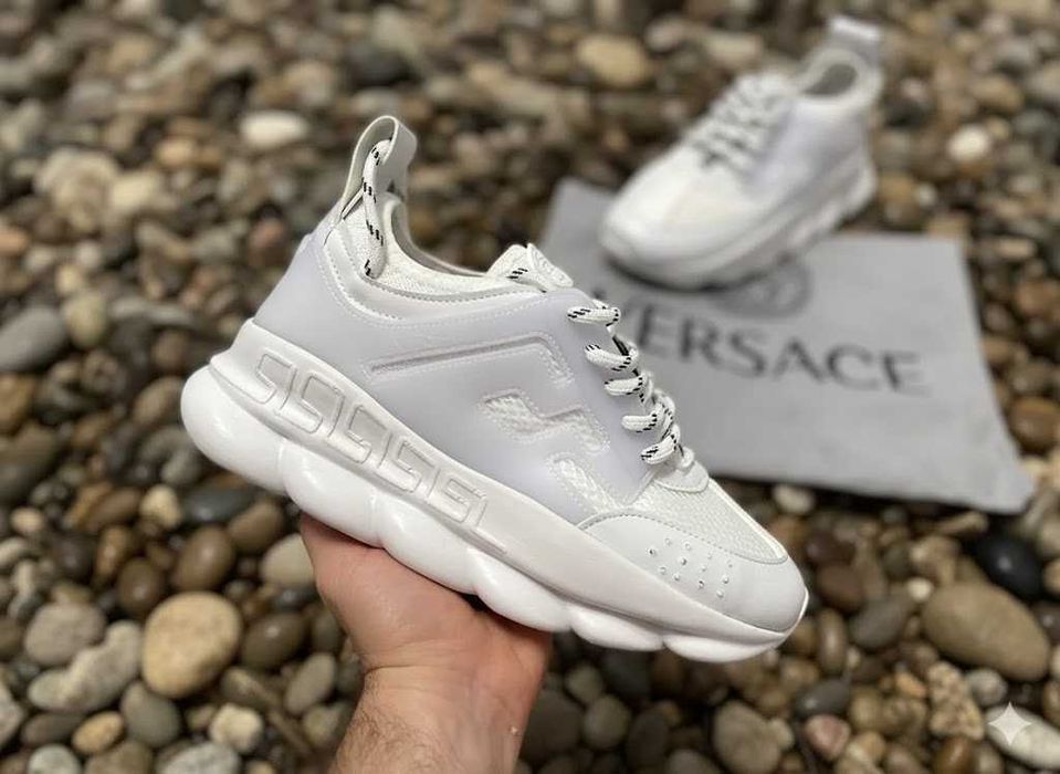 Adidasi Versace Chain Reaction Alb - Adidasi Unisex