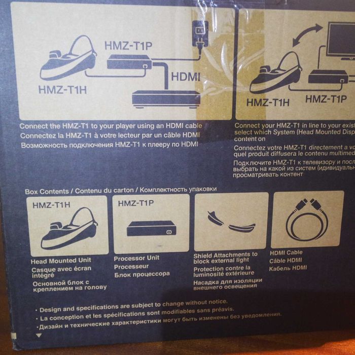 Sony HMZ-T1 2D 3D-кинотеатр