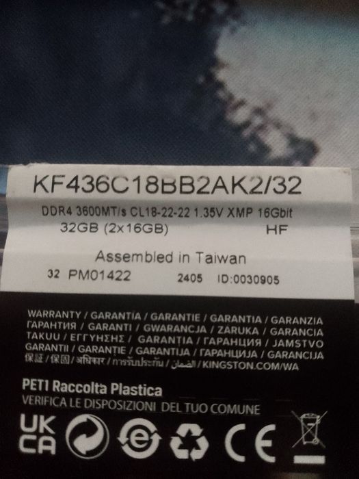 оперативная память fury kingston 32 GB 2x16