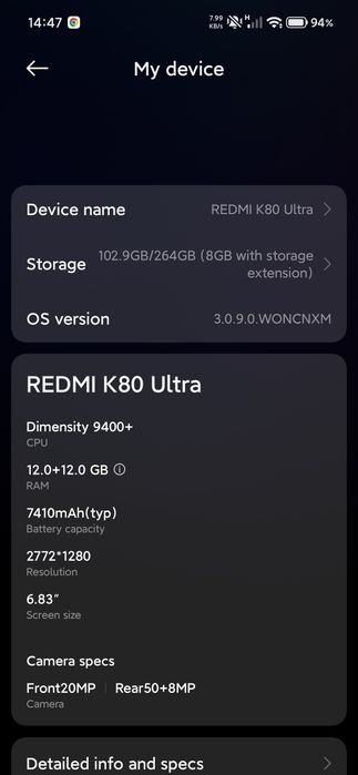 Redmi k80 ultra xolati idyall. full kamplekt