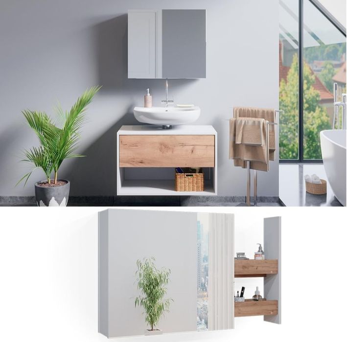 Шкаф за надмивка с огледало Vicco 4932